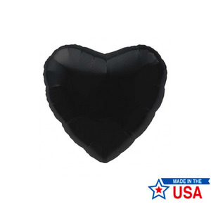 [Northstar balloons] Heart_black 18&quot;(36x33cm)