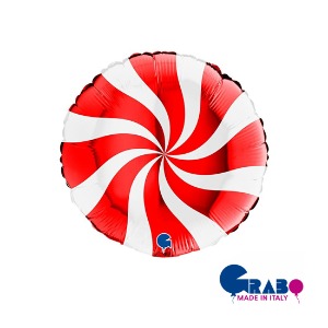 [Grabo balloons] Swirly Red 18&quot;(35x35cm)