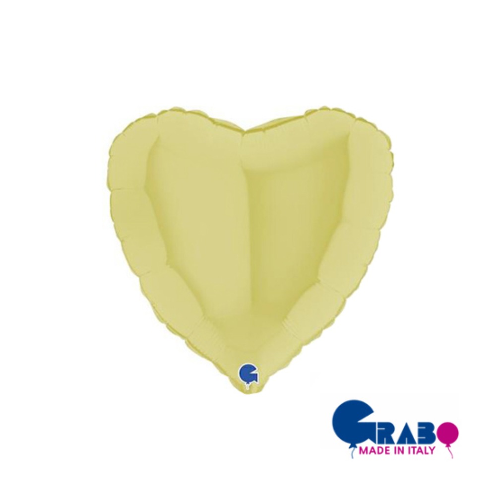 [Grabo balloons] Heart_Matte Yellow 18&quot;(36x36cm)